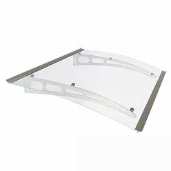 ADVANING DA5935-PSS1A PA Series, Premium Quality Crystal Polycarbonate Door/Window Awning Ideal for Rain, Snow and UV
