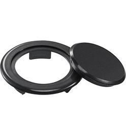 Bememo 2 Inch Patio Table Umbrella Hole Ring and Cap Set, Standard Size Umbrella Thicker Hole Ring Plug and Cap Set (Black, 1 Set)