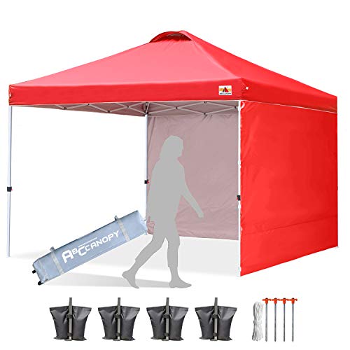 ABCCANOPY Canopy Tent 10x10 Pop Up Canopy Outdoor Canopies with Sun Wall Tent Popup Beach Canopy Shade Canopy Tent with