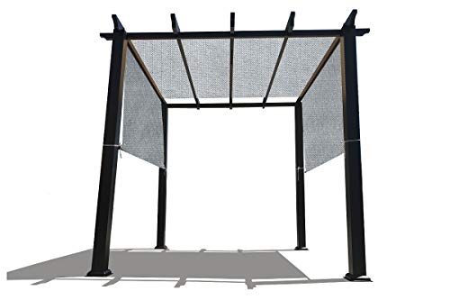Alion Home Universal Pergola Replacement Canopy Shade Cover with Breathable HDPE Fabric & Rod Pockets for 10 x 10 FT Pergola,