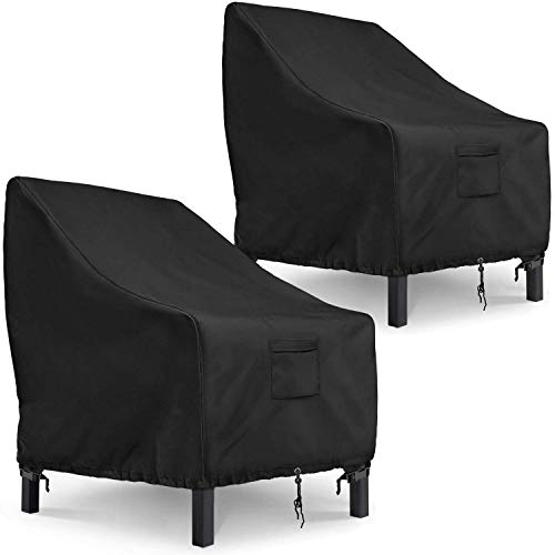 AngLink 1 Pair Waterproof Adirondack Patio Chair Cover - 35"L x 38"D x 31"H 600D Heavy Duty Rip-Stop and Durable Outdoor Chair Cover