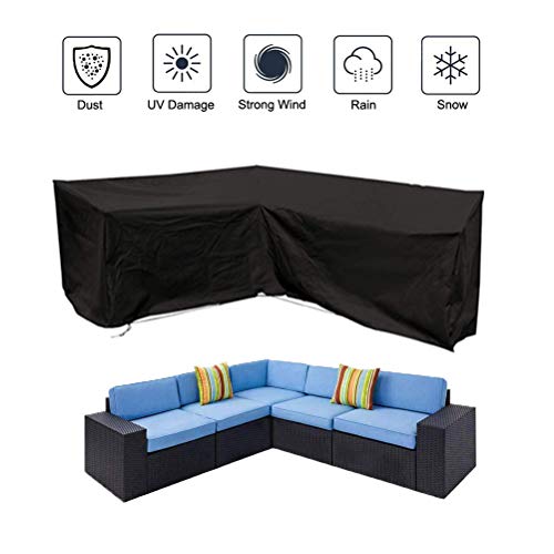 XXZS17X Oslimea Patio V-Shaped Sectional Sofa Cover Waterproof