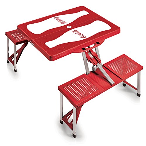 PICNIC TIME Coca-Cola Portable Picnic Table with Seating for 4, Bottle Print