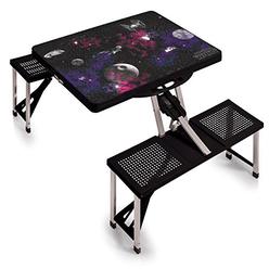 Picnic Time Lucas/Star Wars Death Star Portable Folding Picnic Table with Seating for 4, Black