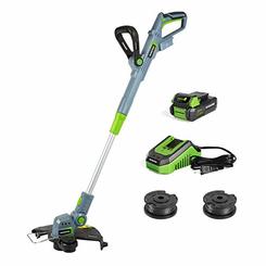 WORKPRO 20V Cordless String Trimmer/Edger, 12-inch, with 2Ah Lithium-Ion Battery, 1 Hour Quick Charger, 16.4ft Trimmer Line
