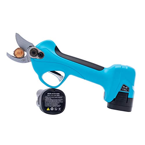 KOHAM Professional Cordless Electric Pruning Shears with 2 Pack Backup Rechargeable 2Ah Lithium