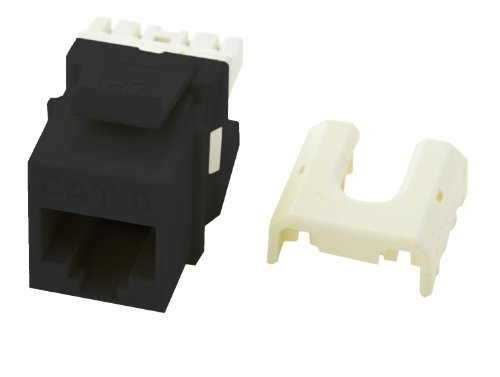 Legrand - OnQ WP3476BK Cat6 RJ45 Quick Connect Keystone Insert with 110 Punch-Down, Pack of 1, Black