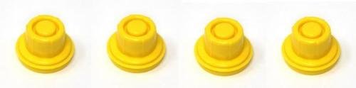 JSP Manufacturing 4 Pack Replacement Yellow SPOUT CAPS Top Hat Style fits # 900302 900092 Blitz Gas Can Spout Cap fits self Venting Gas can
