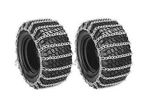 Welironly Pair 2 Link TIRE Chains 23x10.50-12 for Simplicty Lawn Mower Garden Tractor Ride,#id(theropshop; TRYK60271680541706
