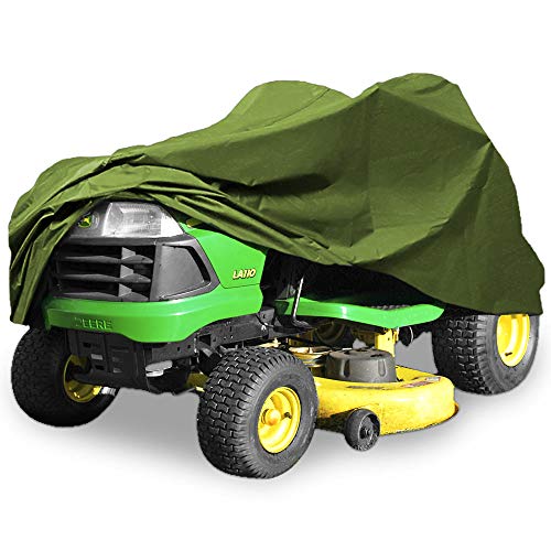 North East Harbor Deluxe Riding Lawn Mower Tractor Cover Fits Decks up to 62" - Green - 190T Polyester Taffeta PA Coated