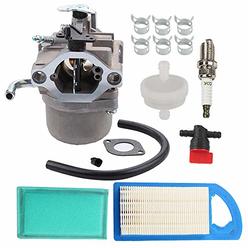 Powtol 590399 796077 Carburetor + 794421 698413 Air Filter Tune Up Kit for Engines CC760 Lawn Mower