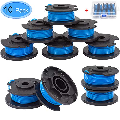 EAONE 10 Pack Trimmer String Replacement for Ryobi, 0.065" Single Line Auto-Feed Replacement Trimmer Spool for Ryobi 18V, 24V