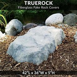 Airmax CrystalClear TrueRock Fake Fiberglass Flat Rock, Large, Greystone, 42 x 36 x 5 â€¦