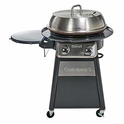 CUISINART CGG-888 Grill Stainless Steel Lid 22-Inch Round Outdoor Flat Top Gas, 360Â° Griddle Cooking Center