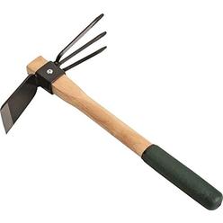 Edward Tools Hoe and Cultivator Hand Tiller - Carbon Steel Blade - Heavy Duty for loosening Soil, Weeding and Digging -