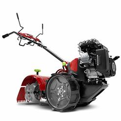 EARTHQUAKE 37037 Pioneer Dual-Direction Rear Tine Tiller, Red/Black