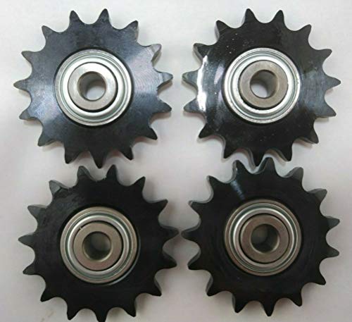 proven part Four Pack Roller Chain Idler Sprockets 1/2 Inch Bore Outside Diameter 3.17 Inches Replaces 126-9108 126-9274