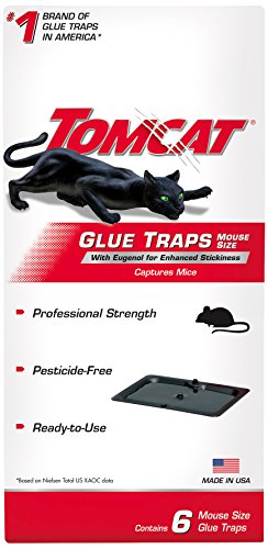 Tomcat Glue Traps Mouse Size with Eugenol for Enhanced Stickiness, Captures Mice and Other Household Pests, Professional