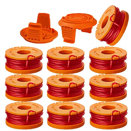 LIYYOO 10ft 0.065" Line String Trimmer Replacement Spool for Worx WA0010 String Trimmers Replacement Autofeed Spool,12-Pack