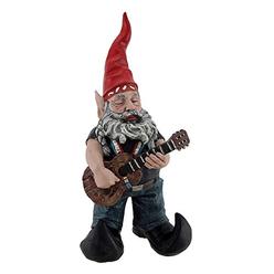Nowaday Gnomes - "Willie Elfson The Country Star Gnome Pickin' On His Old Guitar Home & Garden Gnome Statue 14.5" H
