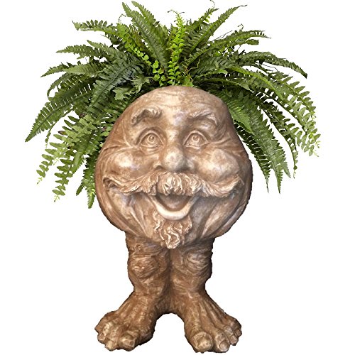 Home Styles Homestyles 18 in. Stone Wash Uncle Nate The Muggly Statue Face Planter Holds 7 in. Pot