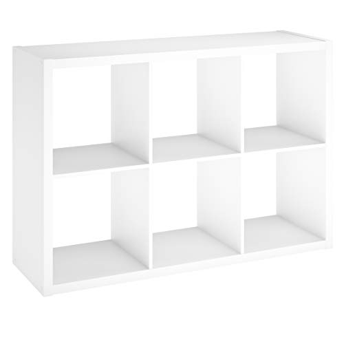 ClosetMaid 4568 Decorative Open Back 6-Cube Storage Organizer, White