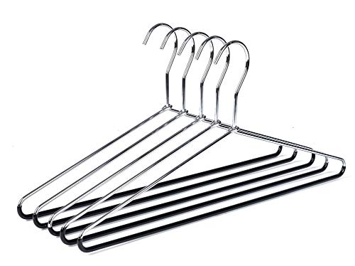Quality Hangers 30 Quality Heavy Duty Metal Coat Hangers with Black Rubber  Coating for Non Slip Pants (30)