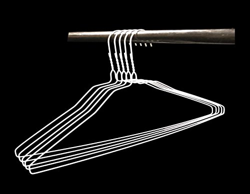 Hanger Honcho Wire Hangers in Bulk - 100 White Metal Hangers - 18 Inch Thin  Standard Dry Cleaner