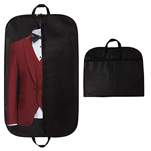 STEVOY Garment Bag, STEVOY 40" Breathable Travel Suit Covers Carrier Bag with Handles, Foldover