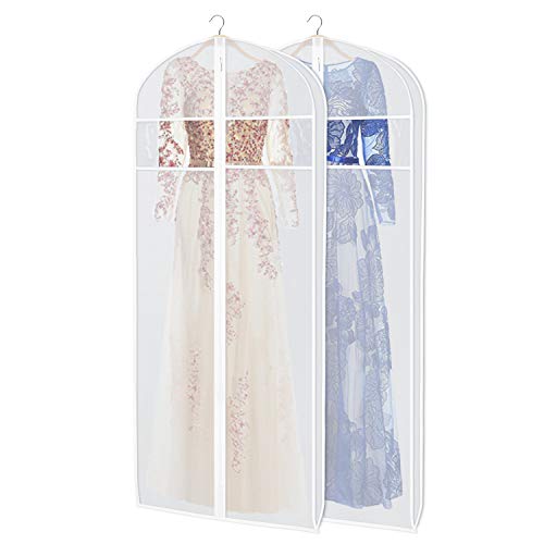 ZILINK Dress Garment Bags for Storage 72-inch with Clear Window