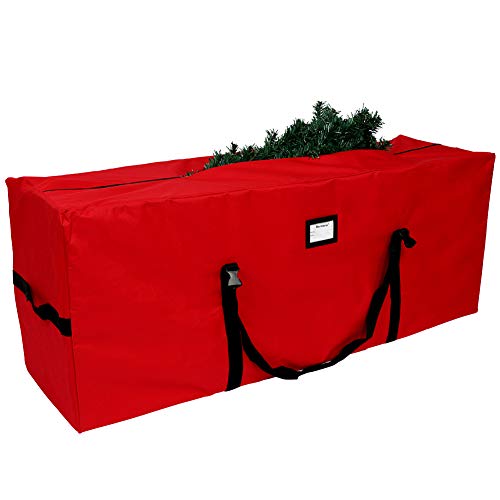 AerWo Christmas Tree Storage Bag Extra Large Christmas Storage Containers, Fits Up to 7.5 Ft Artificial Trees Heavy Duty 600D
