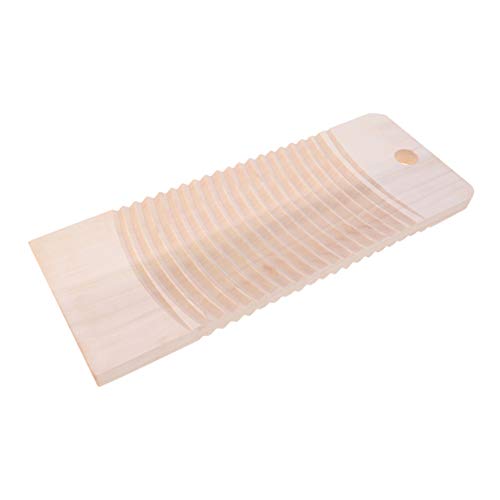 TOPBATHY Wooden Clothes Washboard Hand Wash Laundry Board Scrubbing Washboard for Home Store School