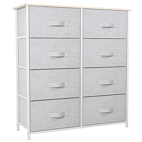 YiTa Home YITAHOME Dresser with 8 Drawers - Fabric Storage Tower, Organizer Unit for Bedroom, Living Room, Entryway, Closets & Nursery