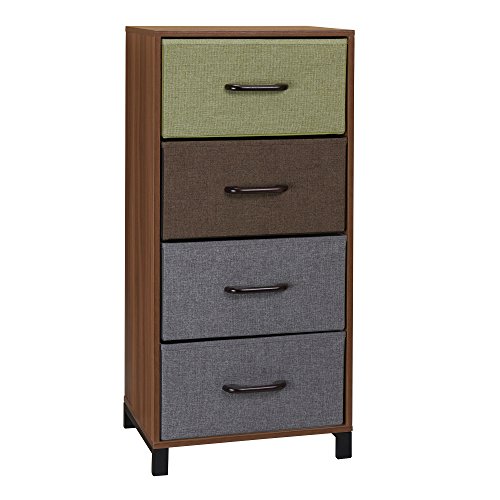 Household Essentials 8034-1 Wooden 4 Drawer Dresser | Storage Night Stand | Honey Maple