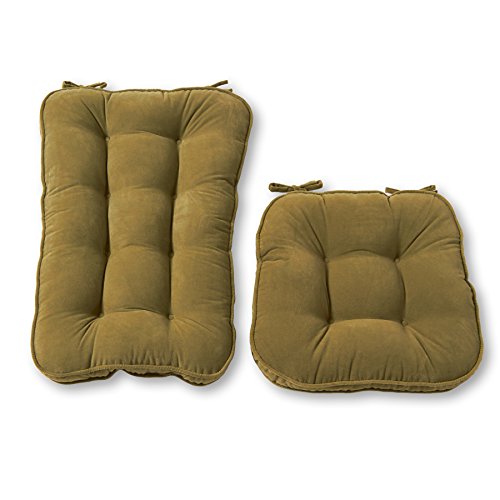 Greendale Home Fashions Hyatt 2-Piece Jumbo Rocking Chair Cushion Set, Fern