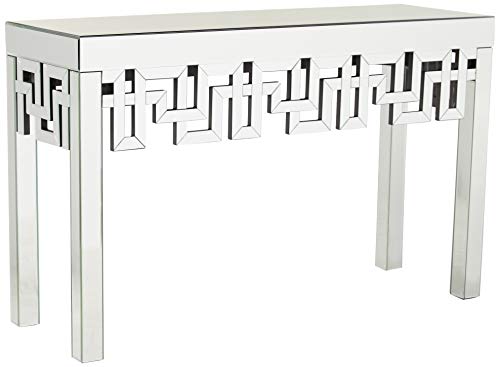 Meridian Furniture Aria Collection Modern | Contemporary Mirrored Console Table, 48" W x 15.5" D x 30" H