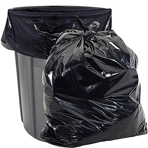 Aluf Plastics Heavy Duty 55 Gallon Trash Bags - (Value 50 Pack) - 1.5 MIL Industrial Strength Plastic 35' x 55' for 50-55 Gal Cans -Fits