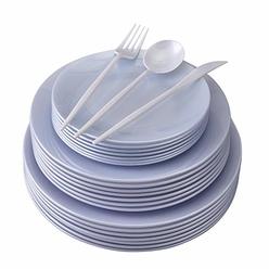 Silver Spoons Dinnerware Set, 40 Servings, Pearl