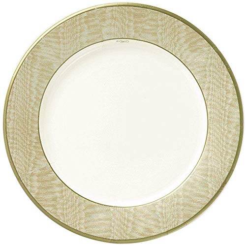 Caspari MoirÃ© Paper Dinner Plates in Gold - 16 Count