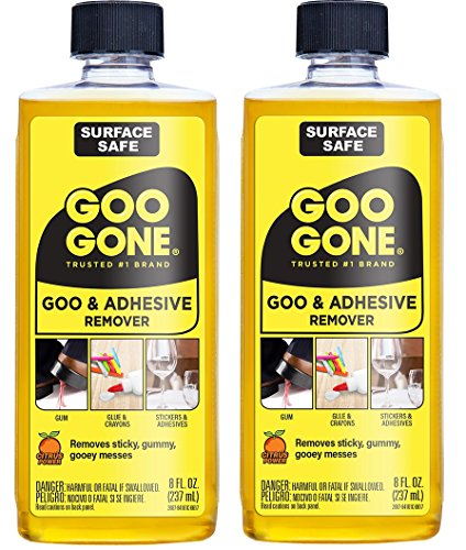 Goo Gone Adhesive Remover - 2 Pack - 8 Ounce - Surface Safe Adhesive Remover Safely Removes Stickers Labels Decals Residue