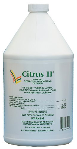 Citrus II Hospital Germicidal Deodorizing Cleaner Gallon Refill, Pack of 4, 128-Ounces Each