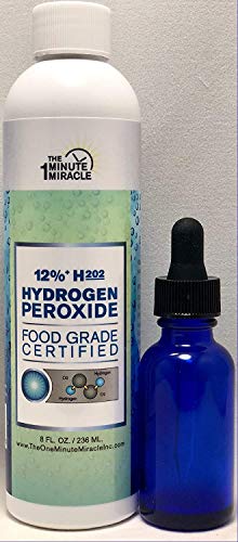 The One Minute Miracle Inc. The One Minute Miracle - 12% Hydrogen Peroxide Food Grade - 8 oz Bottle