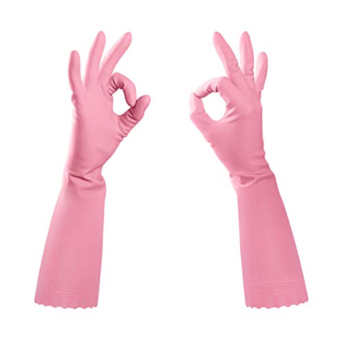 Pacific PPE Dishwashing Gloves Reusable Household Cleaning Gloves,Latex Free Waterproof PVC Gloves for Kitchen,Gardening