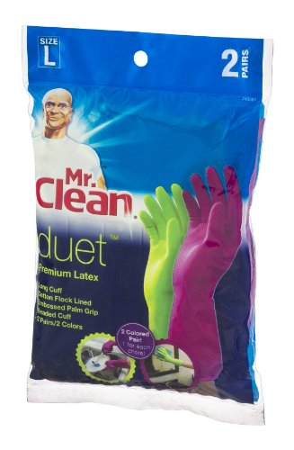 Mr. Clean Mr.Clean 949800 Duet Latex Cleaning Gloves L 2/Pair (243094)