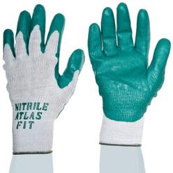 SHOWA Atlas 350 Fit Palm Coating Nitrile Glove, 10-Gauge Seamless Knitted Liner, General Purpose Work, Large (Pack of 12