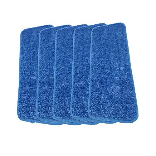 H-Gamely Microfiber Spray Mop Replacement Heads for Wet Dry Mops Compatible With Bona Floor Care System (5 Pack)