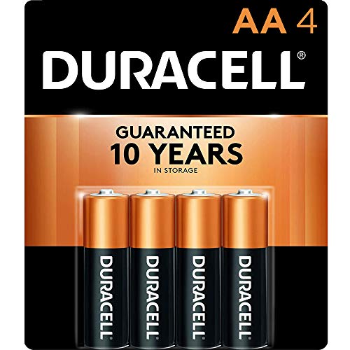 Duracell - CopperTop AA Alkaline Batteries - long lasting, all-purpose Double A battery for household and business - 4 Count