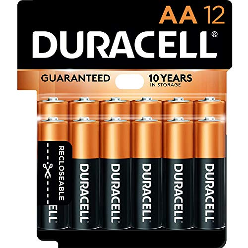 Duracell - CopperTop AA Alkaline Batteries - long lasting, all-purpose Double A battery for household and business - 12 Count