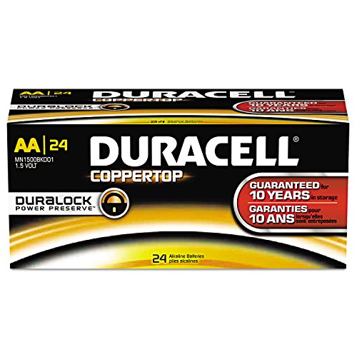 Duracell MN1500BKD CopperTop Alkaline Batteries, AA, 144/CT