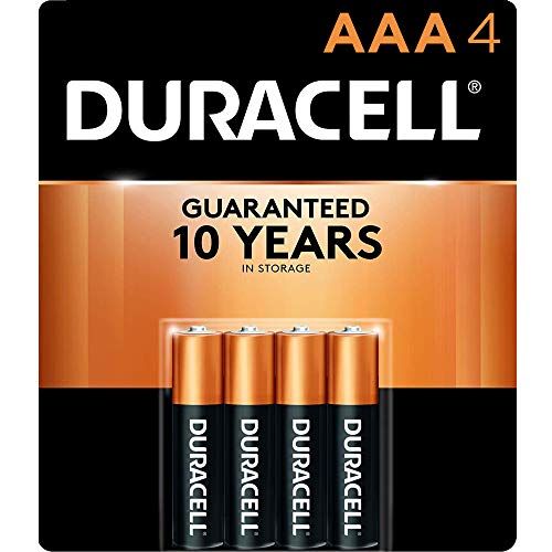 Duracell - CopperTop AAA Alkaline Batteries - long lasting, all-purpose Double A battery for household and business - 4 Count